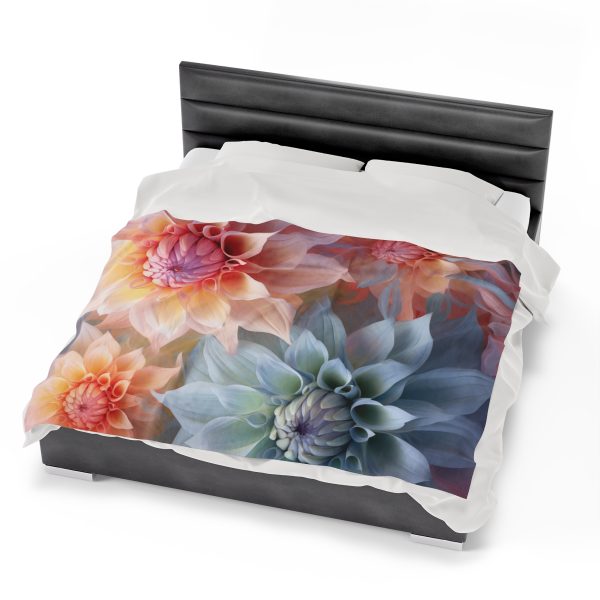 Pastel Fantasy Baroque Floral 02 - Velveteen Plush Blanket