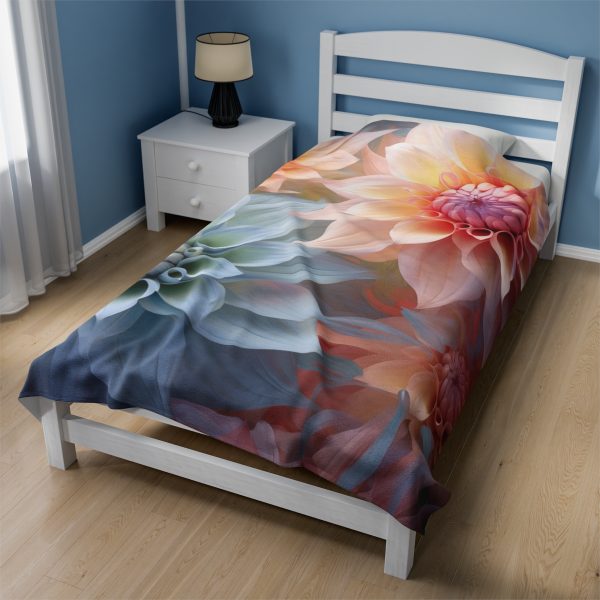 Pastel Fantasy Baroque Floral 02 - Velveteen Plush Blanket - Image 4