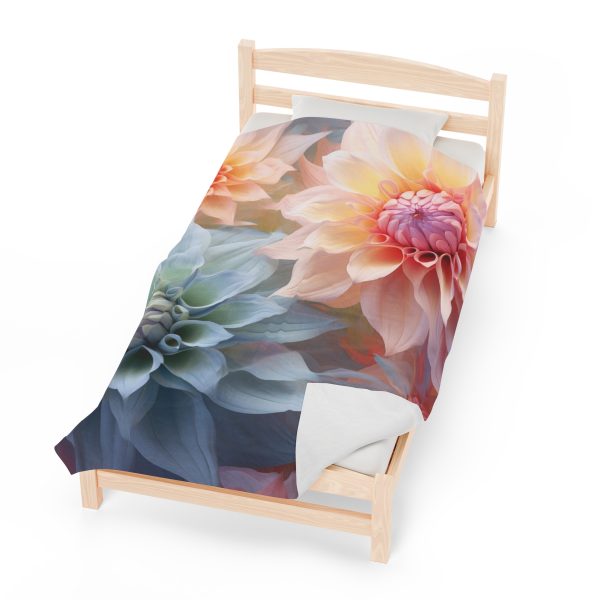 Pastel Fantasy Baroque Floral 02 - Velveteen Plush Blanket - Image 6