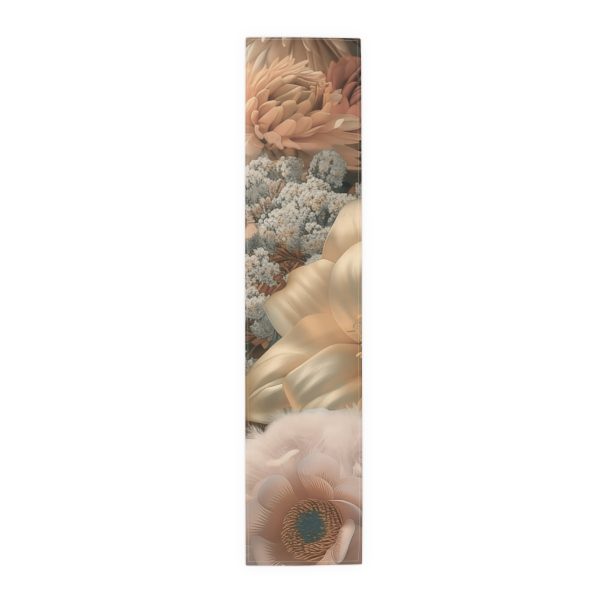 Lustrous Peach Baroque Floral 02 - Table Runner (Cotton, Poly) - Image 6