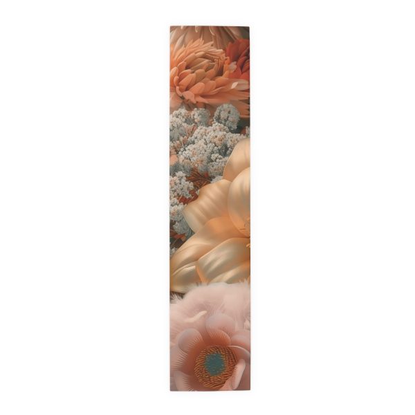 Lustrous Peach Baroque Floral 02 - Table Runner (Cotton, Poly) - Image 11