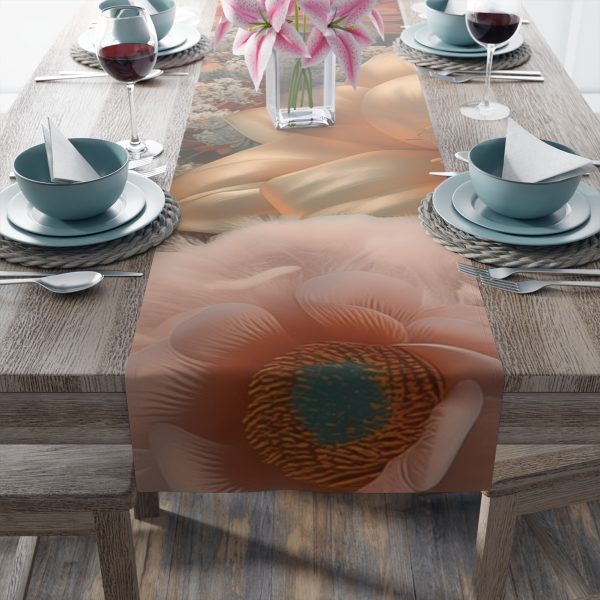 Lustrous Peach Baroque Floral 02 - Table Runner (Cotton, Poly) - Image 15