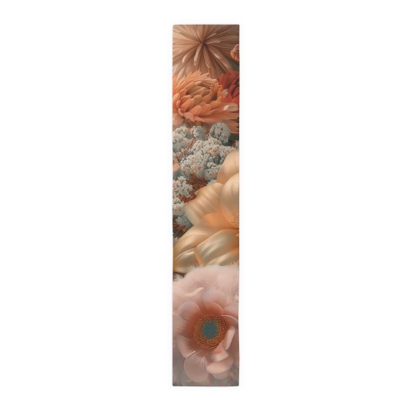 Lustrous Peach Baroque Floral 02 - Table Runner (Cotton, Poly)